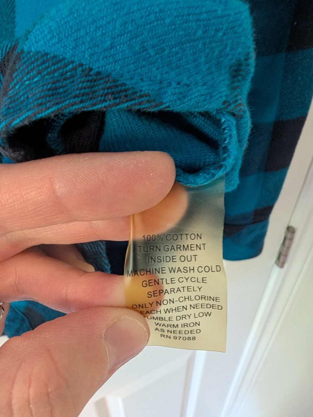 dELiA*s Blue & Black Plaid Button-Front Flannel Shirt - Picture 4 of 4